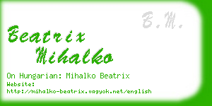 beatrix mihalko business card